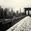 The Brooklyn Bridge in Snow